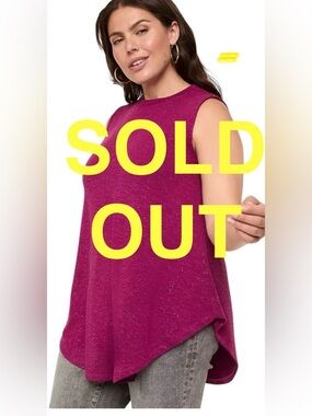 SOLD OUT SORRY Lane Bryant Women’s Glitter Swing High Neck Tunic Tank Purple